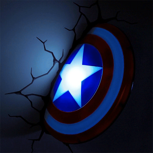 3D Deco Superhero Wall Lights